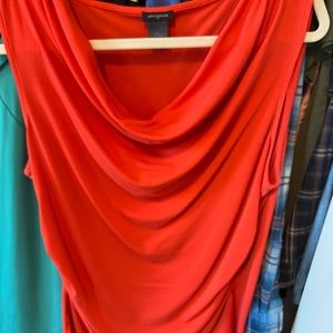 Ann Taylor sleeveless top, Size Large, orange/Melon color.